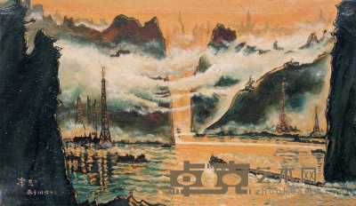 涂克 1973年 广西风景 46.5×79cm